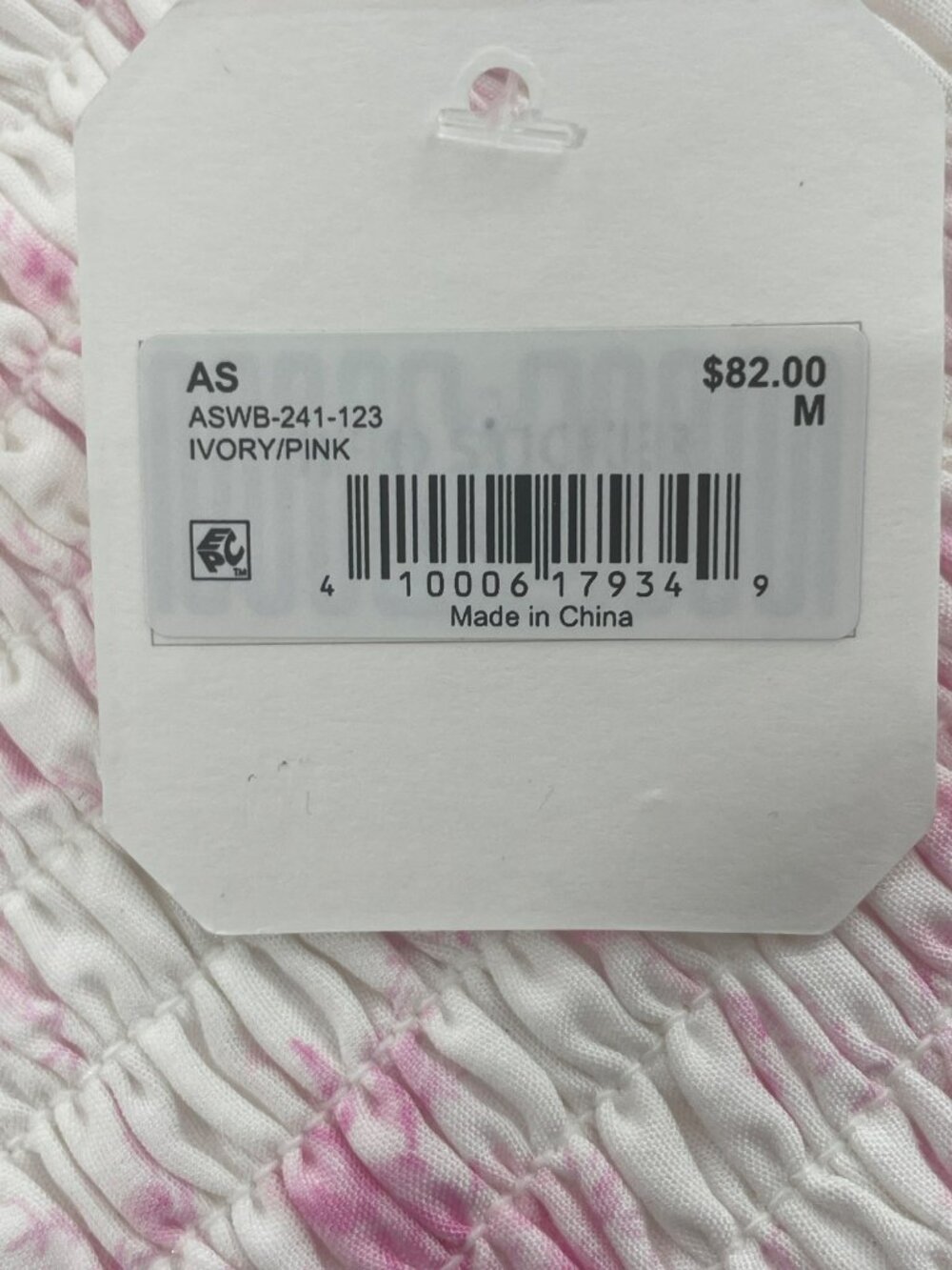 Altar'd State Skirt/Romper Ivory & Pink Floral Smocked Long Sleeve Sz M $82 NEW - Picture 6 of 7